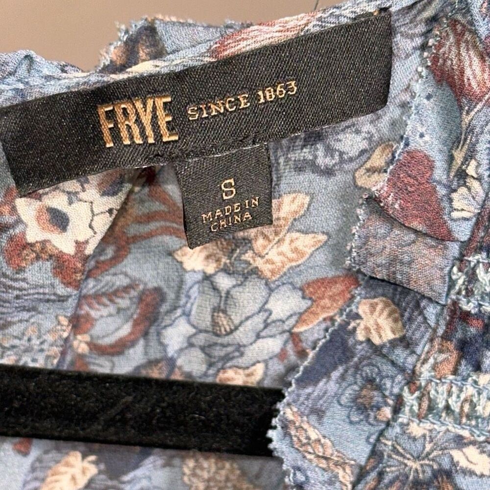 Frye Boho Floral V Neck Tiered Mini Dress - Picture 4 of 5